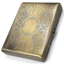 Retro Cigarette Case Victorian Style Metal Holder For Regular, King And 100's Size Credit Card Holder Pocket