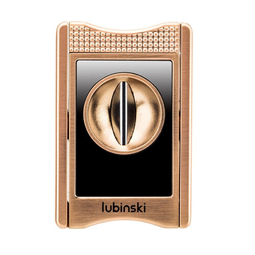 Multi-functional V-type Cigar Cutter Zinc Alloy Cigarette Holder Design With Leather Case Gift Box