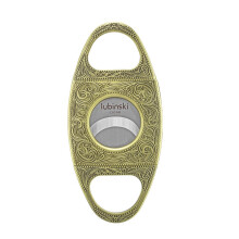 Cigar Cutter Embossed Pattern Stainless Steel Double Blade Scissors Gift Box Cigar Cutter Knife