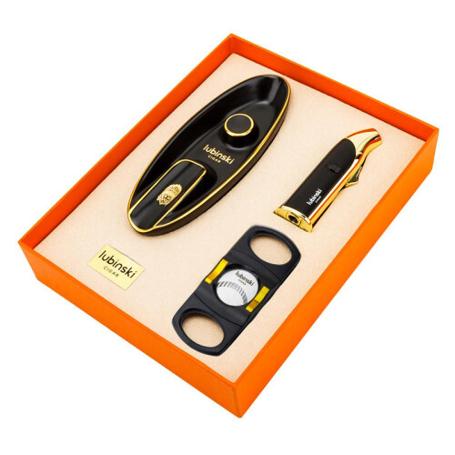 Cigar Lighter Ashtray 3-piece Cigar Tool Gift Set