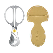 Cigar Cutter Stainless Steel Large Diameter Double Blade Handle Scissors Gift Box Cigar Knife