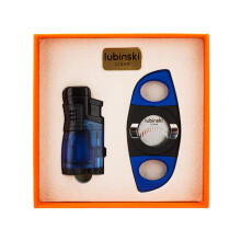 Cigar Suit Lighter Cigar Cutter Two-piece Set Three Direct Punching Windproof Lighter