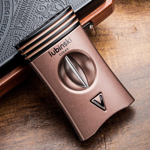 Cigar Cutter Zinc Alloy Multi-functional V-shaped Scissors Tapper Cigar Support Cigar Cutter 1