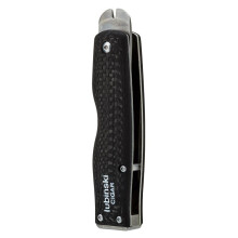 Cigar Tapper Carbon Fiber Knife Handle Stainless Steel Cigar Drill Box Opener Utility Knife