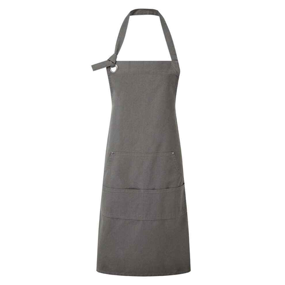 (One Size, Dark Grey) Premier Calibre Heavy Canvas Pocket Apron