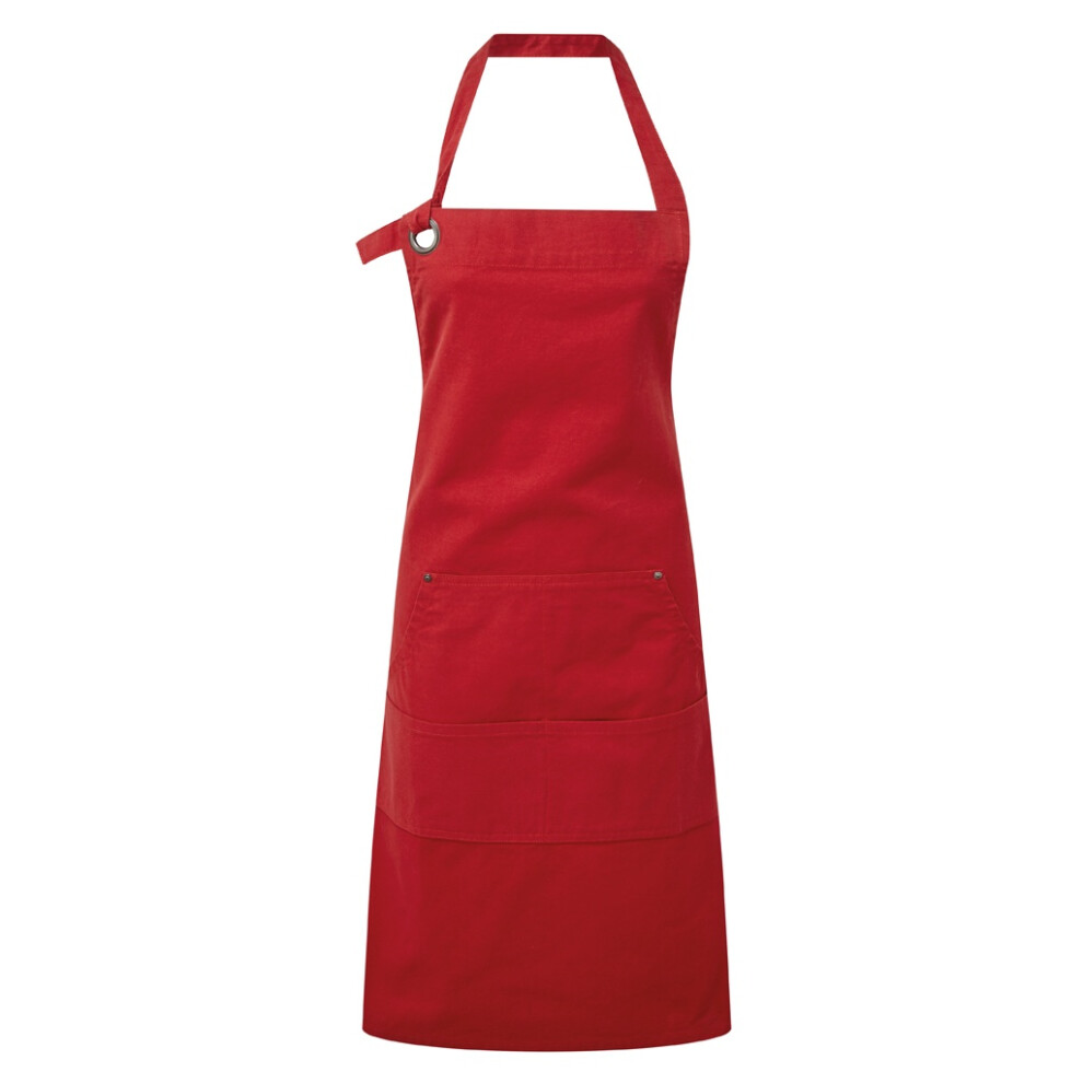 (One Size, Red) Premier Calibre Heavy Canvas Pocket Apron