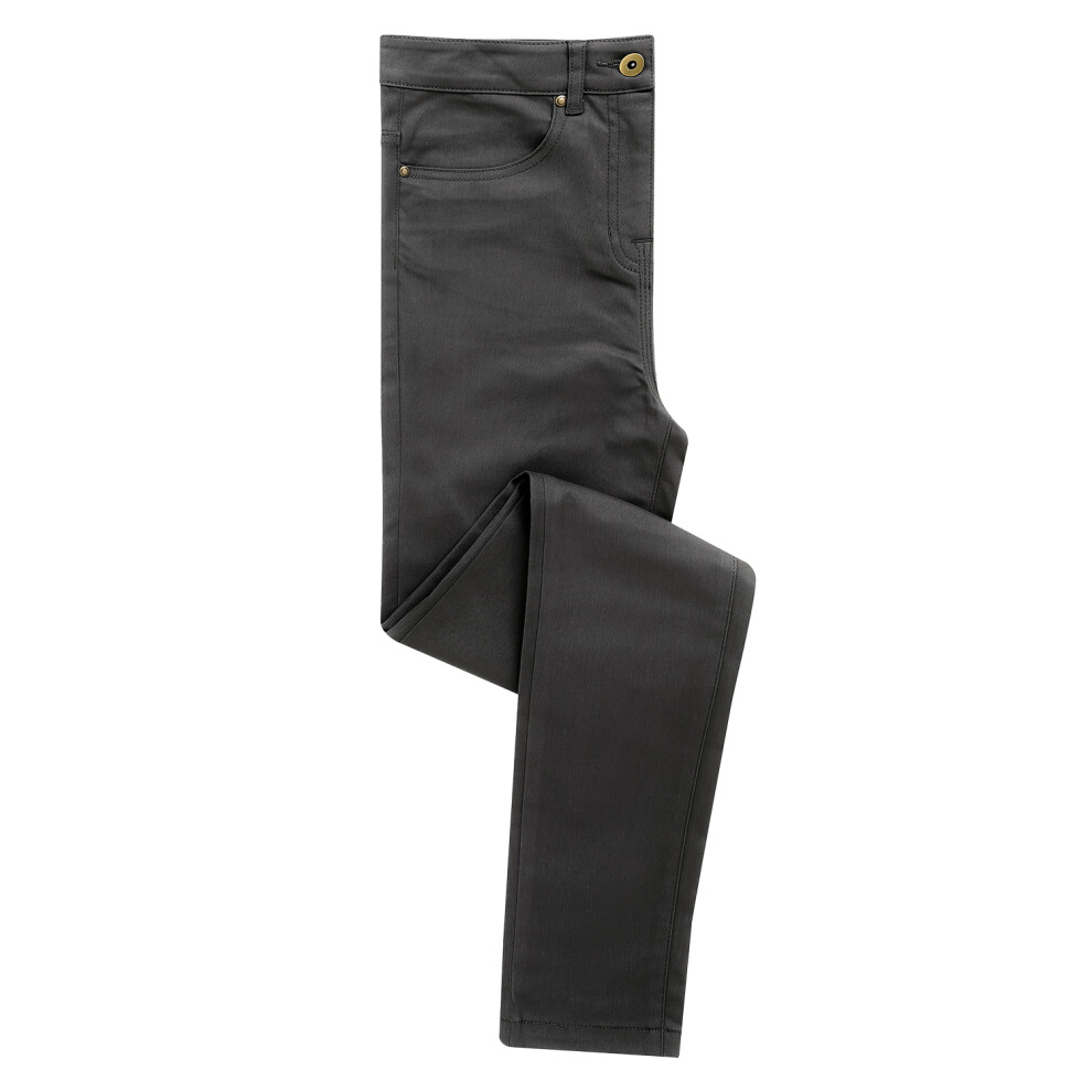 (22 UK L, Charcoal) Premier Womens/Ladies Performance Chino Jeans