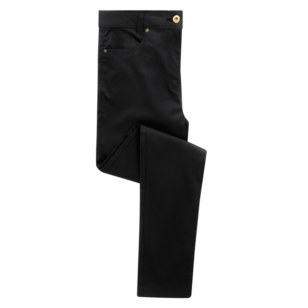 (8 UK L, Black) Premier Womens/Ladies Performance Chino Jeans-image-OPC-PF2S9BZ-NEW