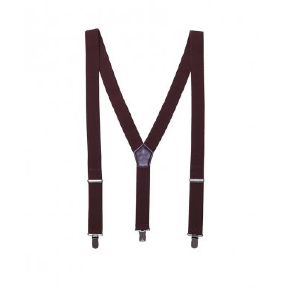 (One Size, Brown) Premier Mens Clip On Braces