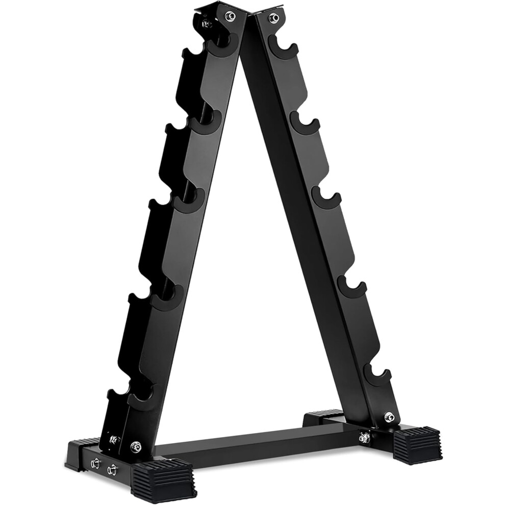 Photos - Dumbbell Rack  5 Tier  Heavy Duty Steel 150kg Load(Black)