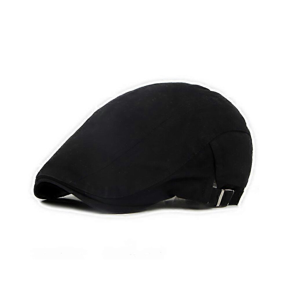 (Black) Mens Gatsby Caps Ivy Hats Driving Flats Duckbill Cabbie Peaky Newsboy Cap Black