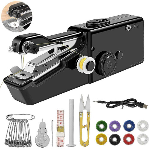 Portable Handheld Mini Sewing Machine Usb Electric Tailor Quick Stitch Household