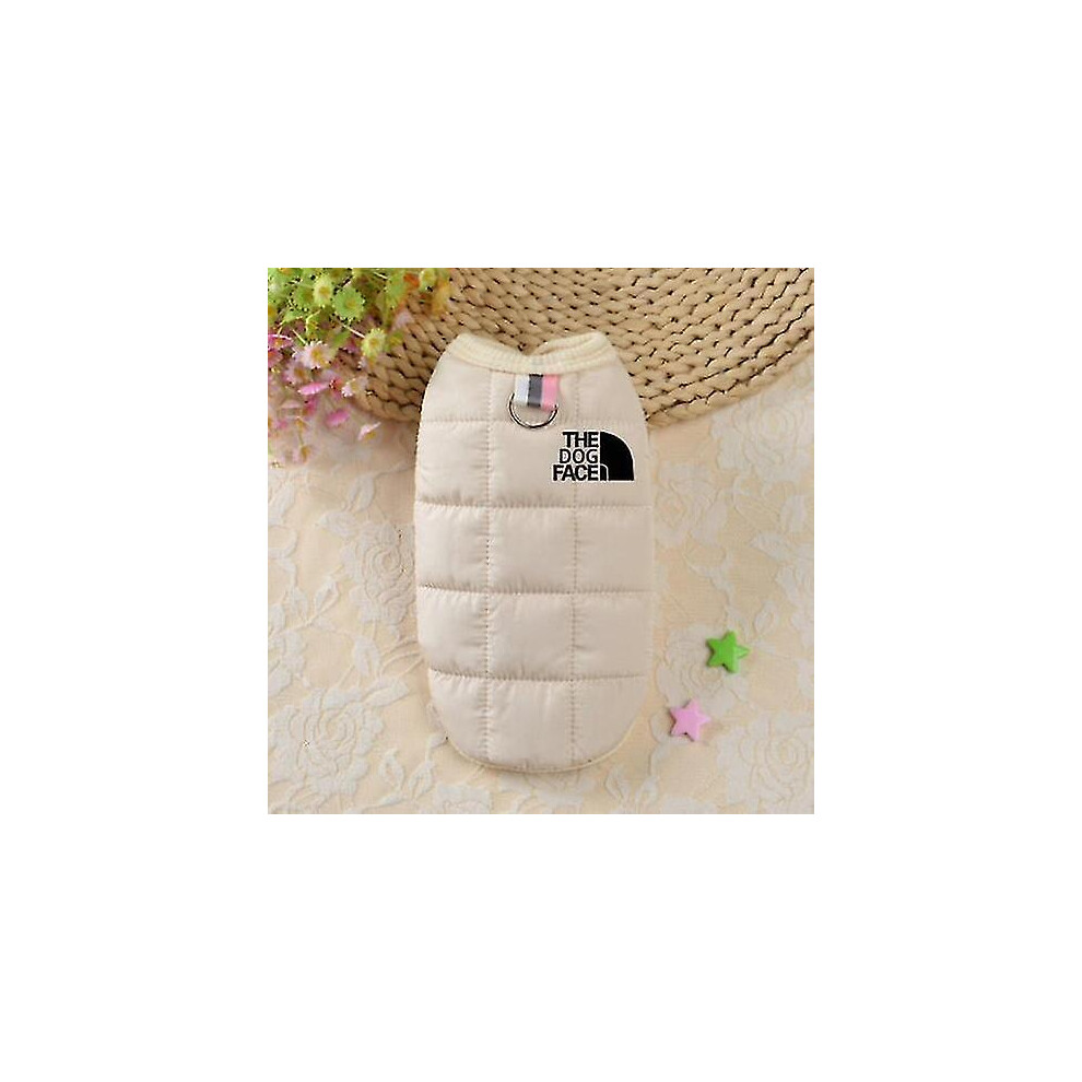 White (M, ) The Dog Face Quilted Jacket Small