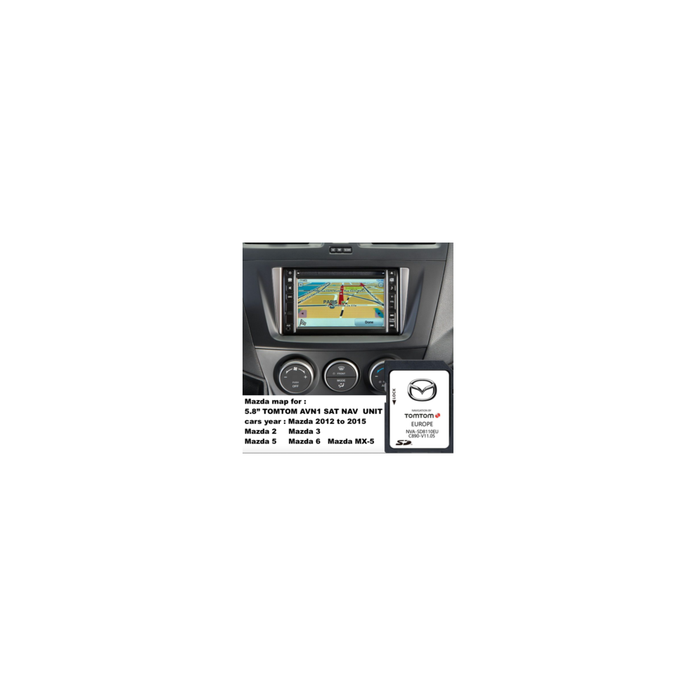(Models 2012-2014 - Only With This Type Of Screen) Latest Maps For Mazda 2,3,6,Mx5, Cx3,Cx5,Cx9,Cx80 7434949940913
