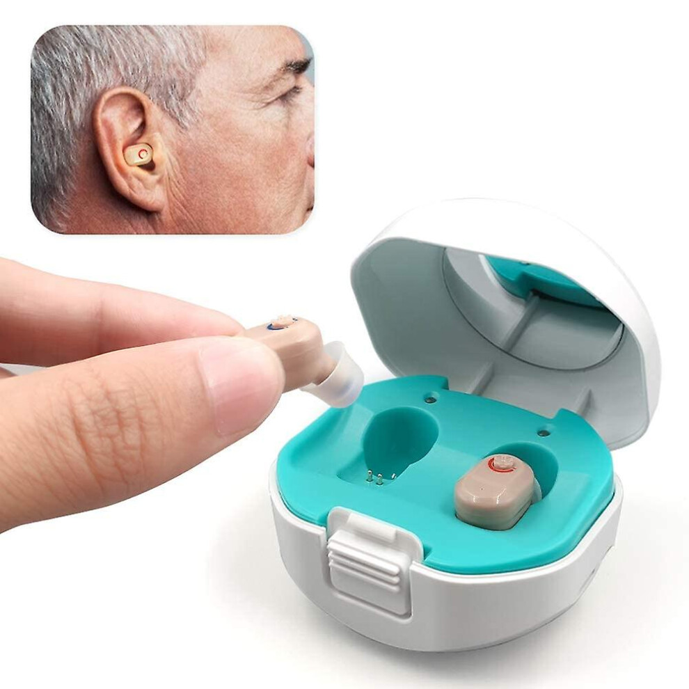 Wabjtam Invisible Hearing Aids,the New Upgrade Rechargeable Wireless Invisible Hearing Amplifier Aid For Adults Seniors, With Charging Box