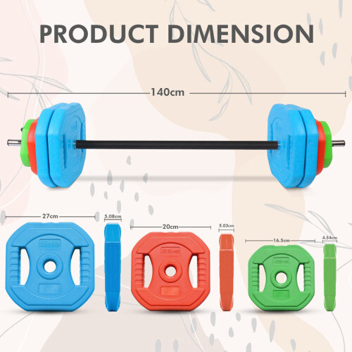 (20KG) Adjustable 20kg 30kg Barbell Weight Training Set 2