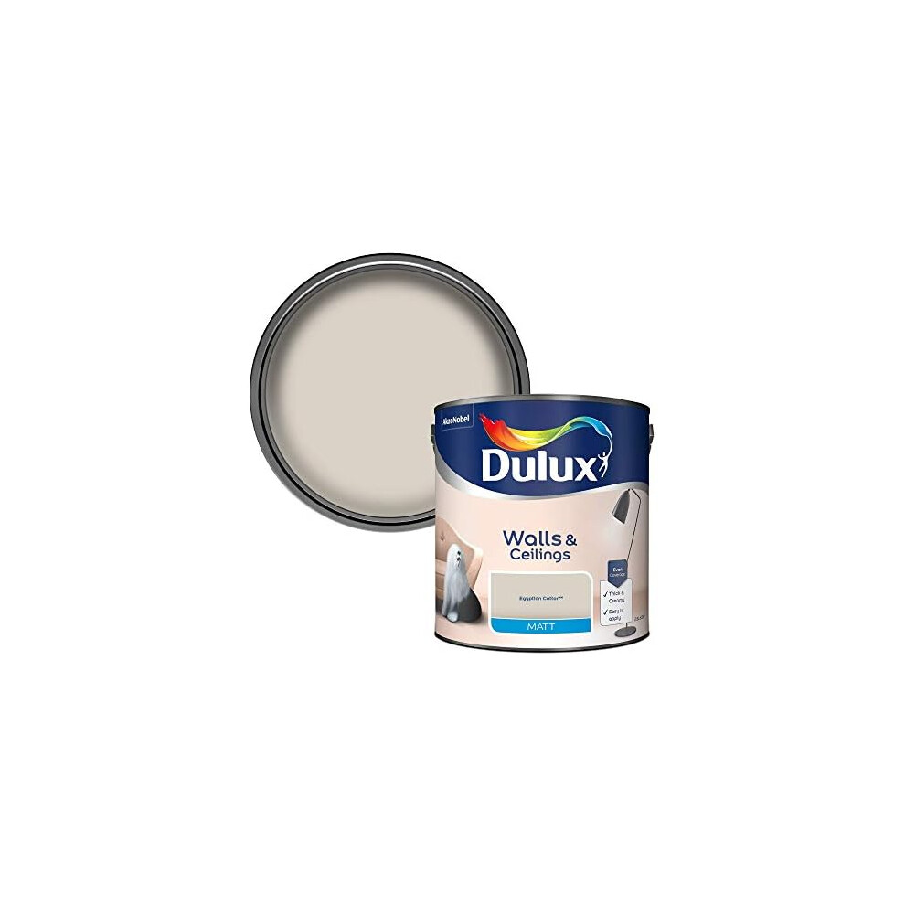 Dulux Walls & Ceilings Matt Emulsion Paint - Egyptian Cotton - 2.5L