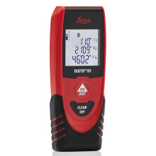 Leica DISTO D1 120ft Laser Distance Measure with Bluetooth 4.0, Black/Red