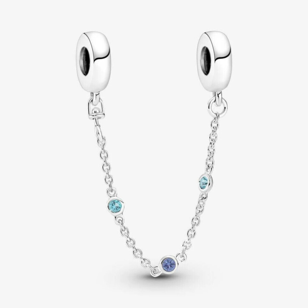 (Triple stone safety chain for women bracelet fits pandora ) (New Pandora Longo safety chain for women bracelet fits pandora ) safety chain for pandor