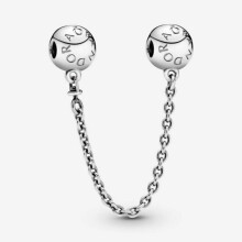 (Round Pandora logo safety chain for women bracelet fits pandora ) (New Pandora Longo safety chain for women bracelet fits pandora ) safety chain for pandora bracelet sterling silver