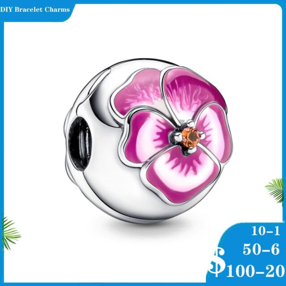 (B830) New 925 Sterling Silver Galaxy Star Cluster Fixing Clip Charm bead Fit Original Pandora Charms Bracelet For Women DIY Jewelry
