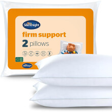 Silentnight Firm Support Pillow Pack of 2 - Side Sleeper Pillows for Sleeping Neck Back Orthopaedic Pain White, packaging may vary