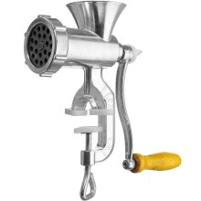 Hand Manual Meat Grinder with Tabletop Clamp,Aluminium Alloy Meat Mincer for Kitchen Making Pork Beef Fish Chicken Sausage Stuffing