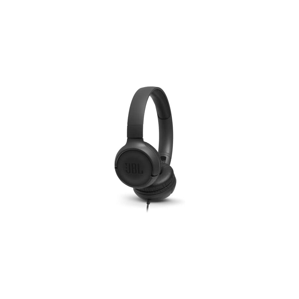 Jbl Tune 500 On-Ear Lightweight Foldable Headphones With Pure Bass Sound, 1-Button Remote With Built-In Microphone, Black