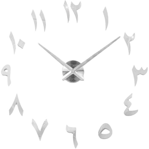 Creative Acrylic Diy Wall Clock Wall Clock Mirror Clock Wall Sticker Wall Sticker Clock Wall Clock Clock Silver 2