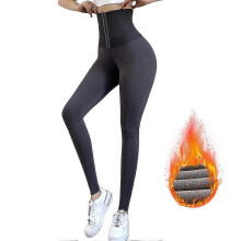 (XL) Women's Fleece-lined Bottoms Warm Fleece Winter Bottoms Warm Bottoms Double-breasted Women's Bottoms High-waisted Yoga Trousers
