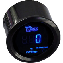 Mintice Universal Car Automotive 2" 52mm Digital Blue LED Light Display Exhaust Gas Temperature Gauge Gauge Meter EGT EXT Gauge Sensor