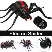 Jouets télécommandés araignées réalistes avec lumière Led Décoration de fête d'Halloween Cadeaux d'anniversaire pour enfants