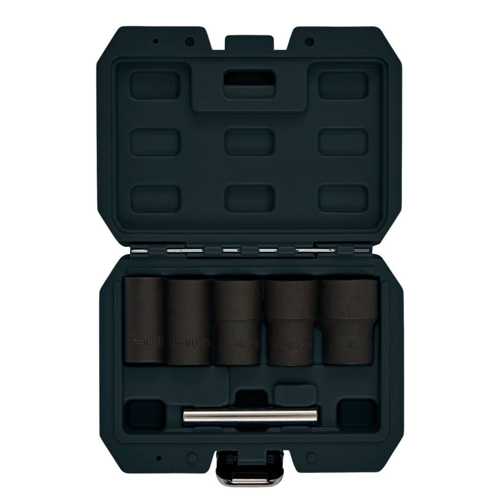 Draper 6Pc Imp.wheel Nut Socket Set 12411 12411 Impact Wheel Nut Socket Set, 1/2" Sq. Dr. (6 Piece) - Image 8