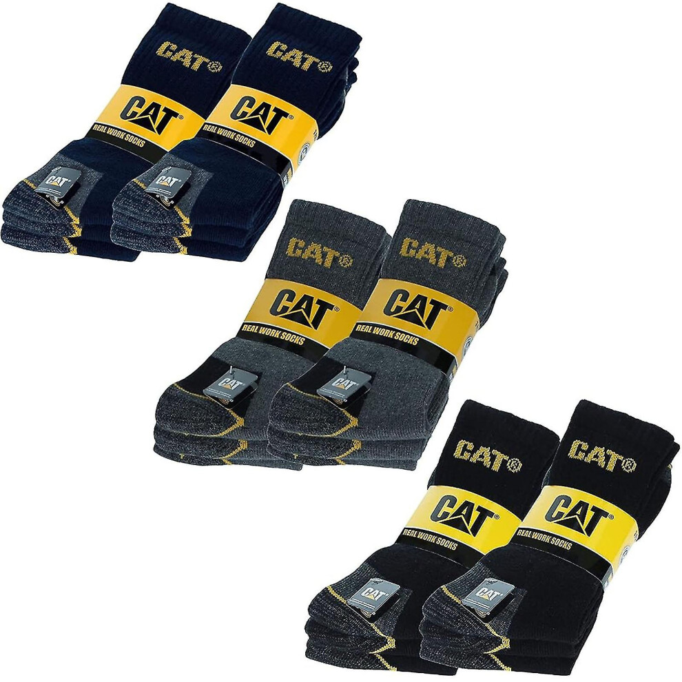 6 Pairs Of Cat Caterpillar Mens Adults Heavy Duty Industrial Workwear Socks Llwl-image-OPC-PFVVGDF-NEW