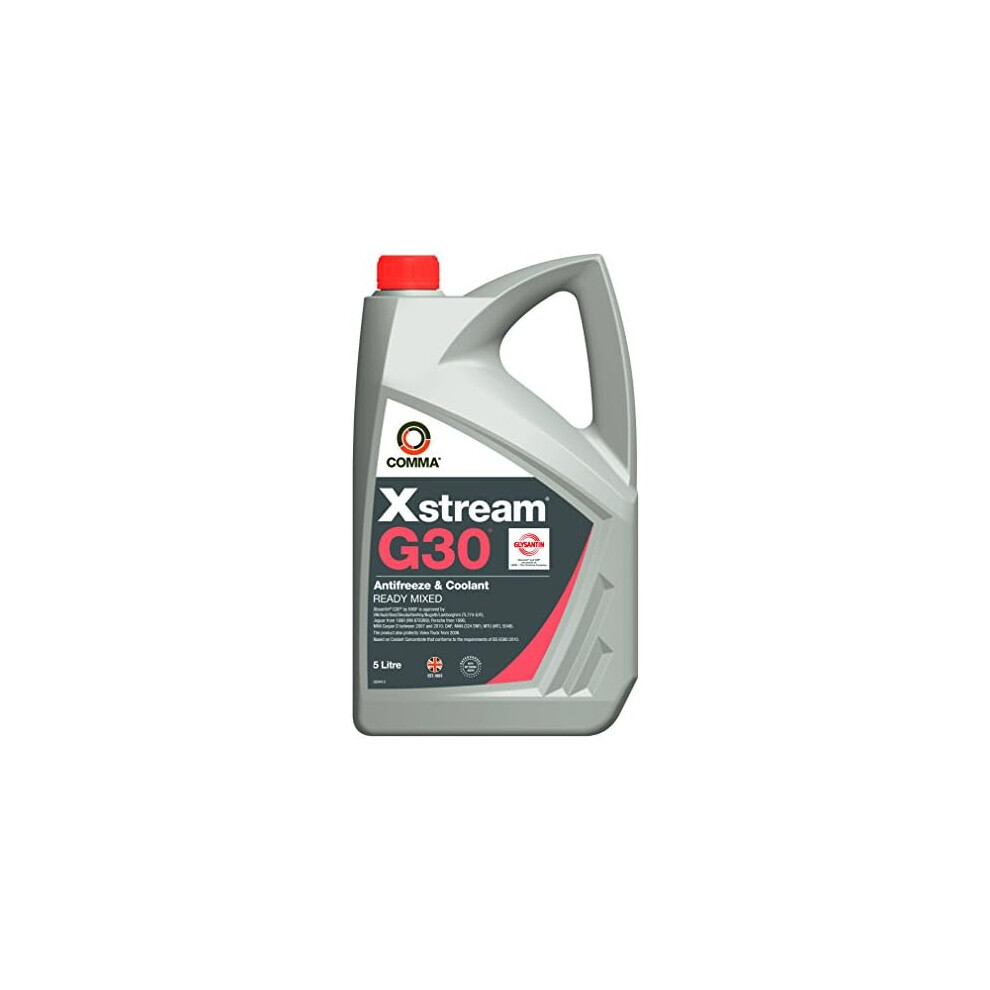 Comma XSM5L Xstream G30 Antifreeze and Coolant Ready Mixed, 5 Liter, Grey