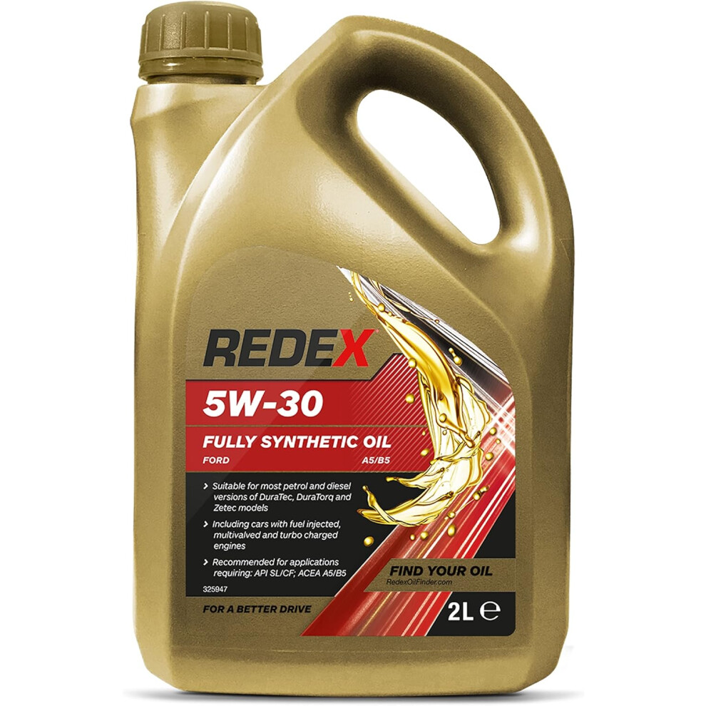 REDEX RMTN0006A 5w-30 Fully Synthetic Engine Oil for Ford, 2 Litre