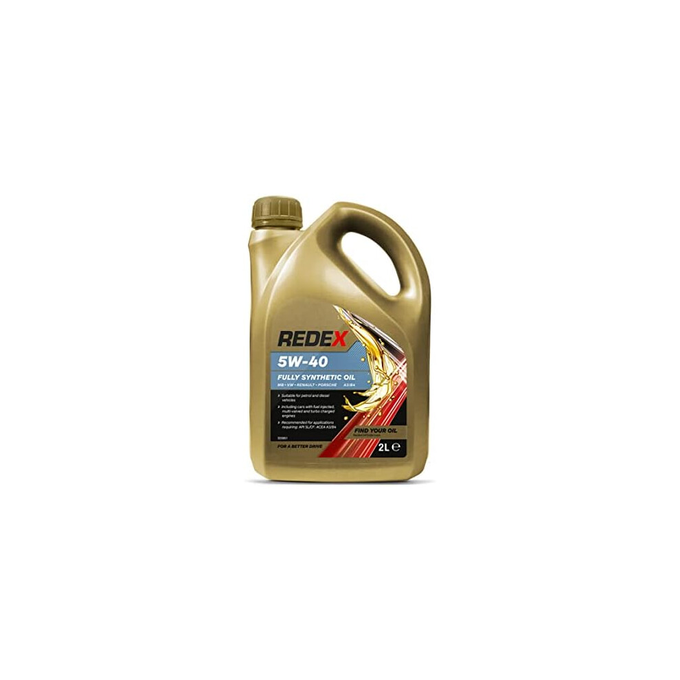 Redex 5w-40 Fully Synthetic Engine Oil MB, VW, RN, 2 Litre