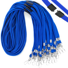 MIFFLIN-USA Lot de 100 cordons de scurit plats pour badges d'identification (bleu 91,4 cm, lot de 100) Ligne de cou tisse douce