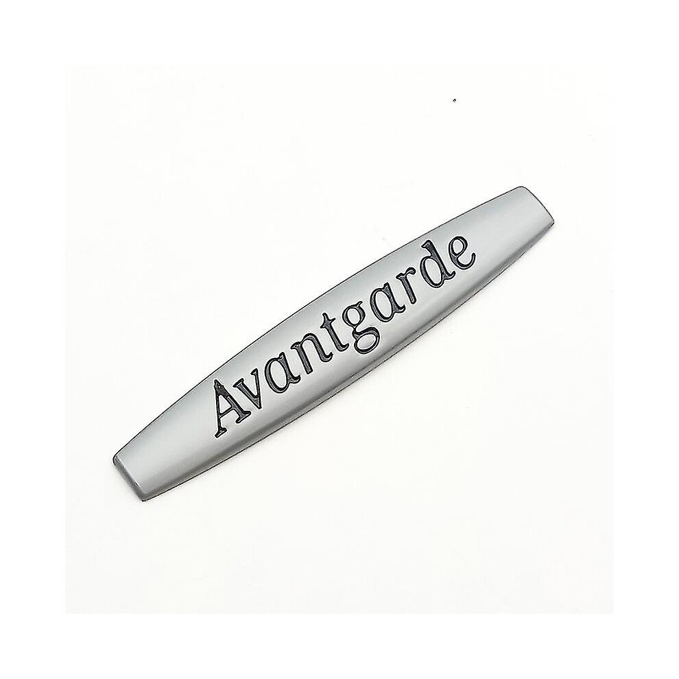 (Matt 2Pcs) 2Pcs 3D Metal Logo Avantgarde Emblem Car Fender Badge For Mercedes Benz W205 W211 W212 W203 W204 Avantgarde Sticker Accessories Silver 8795863012971