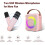 Portable Karaoke Machine with LED Lights & 2 Wireless Mics - Pink 2