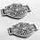 2x Oem Harley Davidson Fuel Tank Chrome Emblems - 3d Logo Replacement Badges 1