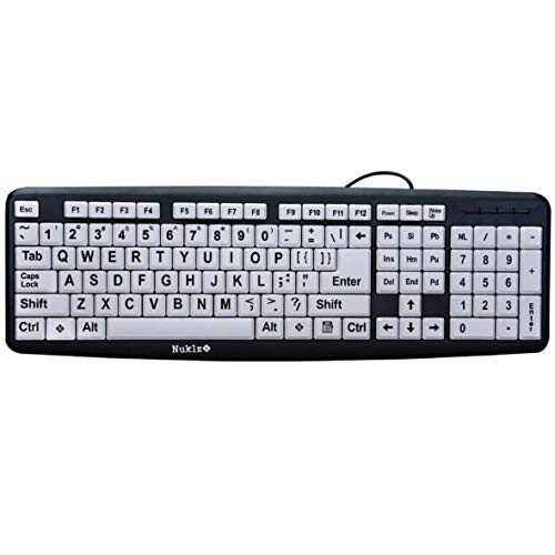 Nuklz N Large Print Computer Keyboard Visually Impaired Keyboard