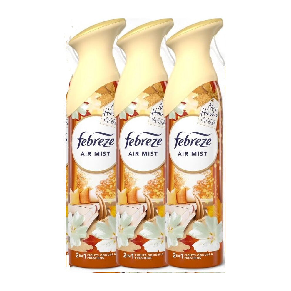 3 X 185 ml Febreze Air Mist Air Freshener Spray - Cosy Season