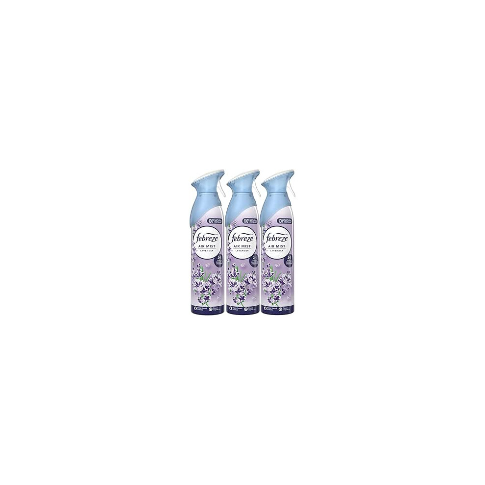 3 X 185 ml Febreze Air Mist Air Freshener Spray - Lavender