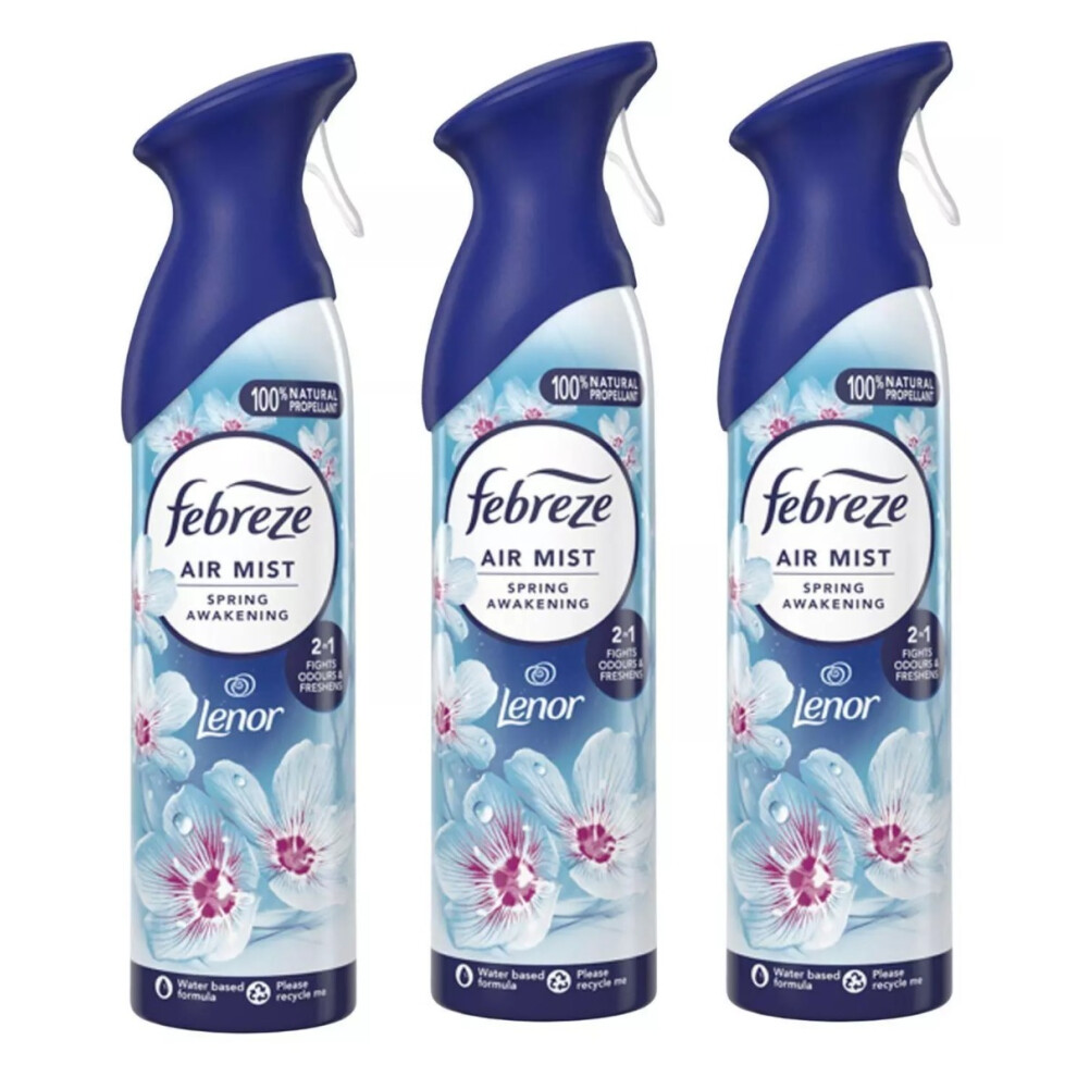 Febreze 3 X 185 Ml Air Mist Air Freshener Spray - Spring Awakening