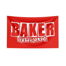 (E, 60 x 90cm) 3x5 Ft Baker Skateboards Flag Polyester Digital Printed Logo Club Team Banner