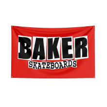 (C, 120 x 180cm) 3x5 Ft Baker Skateboards Flag Polyester Digital Printed Logo Club Team Banner