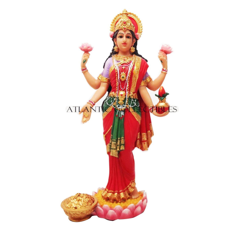 Pacyfiku Piekny Lakshmi Statue Bstwo Piekna Hinduska Bogini Dobrobytu Bogactwa-image
