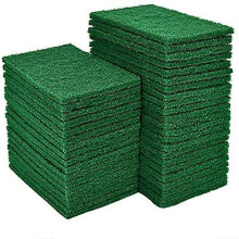 40 Pcs Scouring Pad, Dish Scrubber Scouring Pads,4.5 X 6 Inch Green Reusable Household Scrub Pads For Dishes, Kitchen Scrubbers