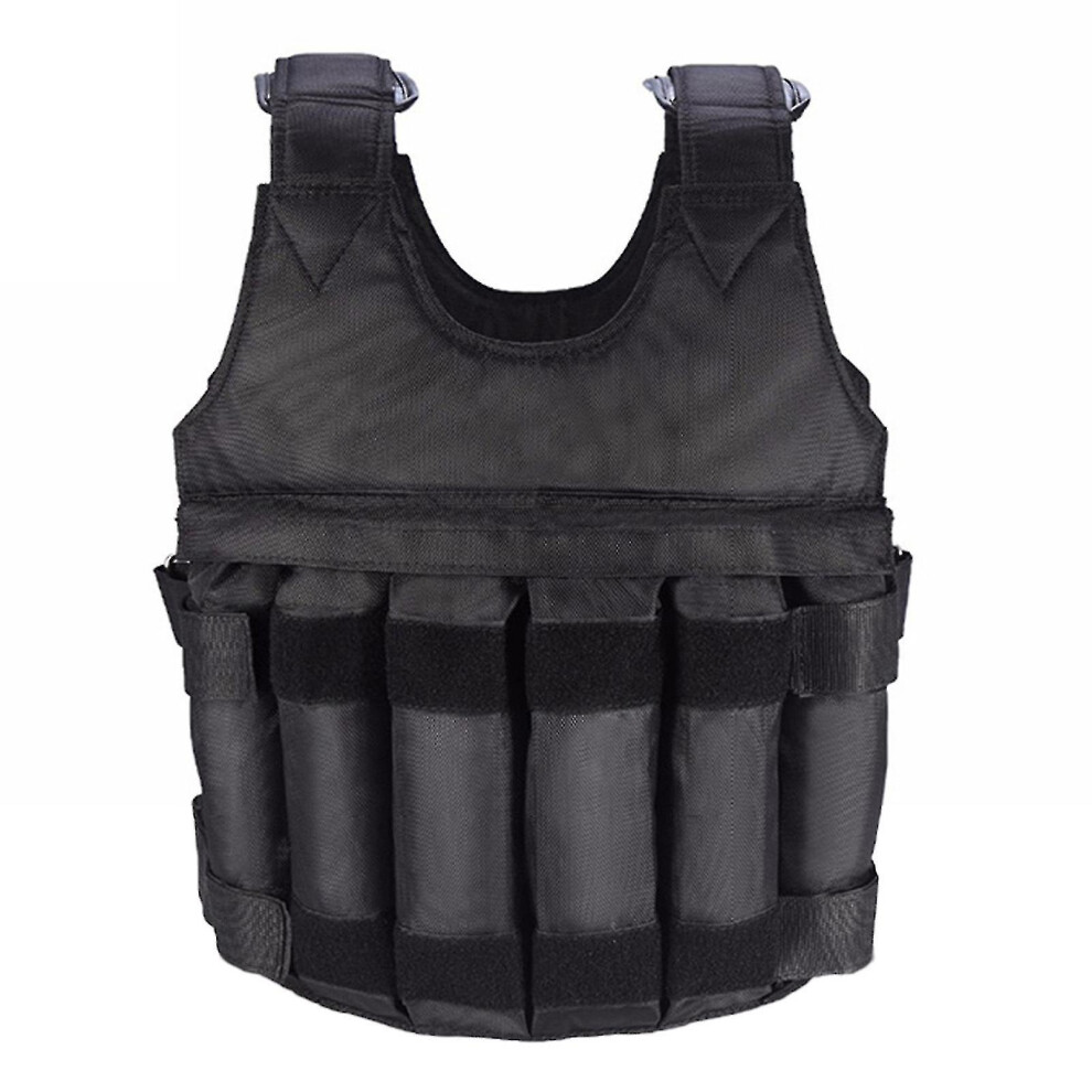 (50kg) Adjustable Fitness Weighted Vest 20kg 50kg Exercise Training Fitness Jacket Gym Workout Boxing